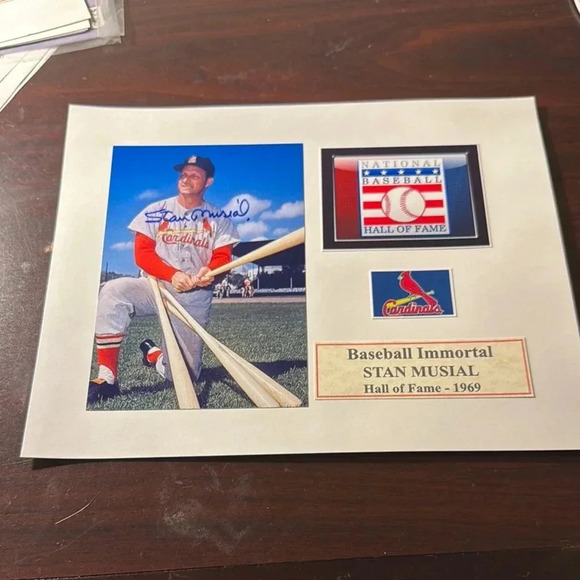 Stan Musial Hall of Fame Baseball Immortal Plaque - White - Picture 1 of 1